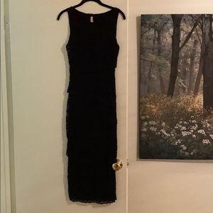 Bailey 44 Blk stretch lace layered dress